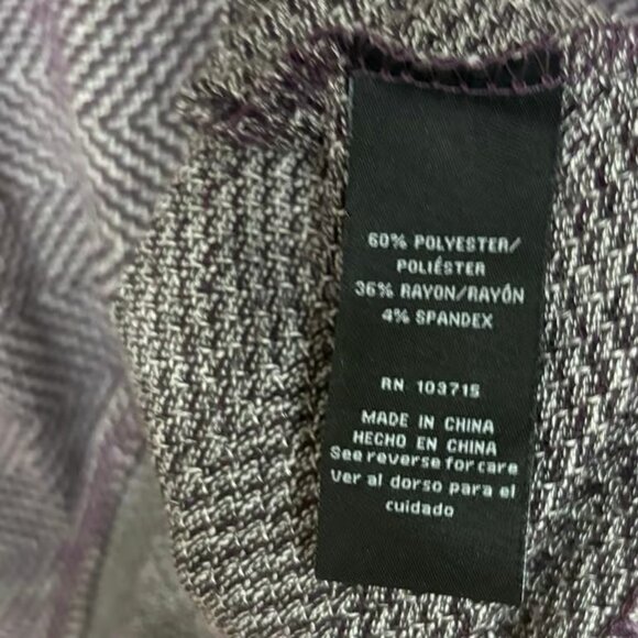 Zac & Rachel Burgundy And Gray Tie Sleeve Top Size Small - Picture 6 of 7